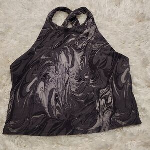 ABERCROMBIE AND FITCH Women's Contour Cross-Back Workout Tank Marble Sz. Small